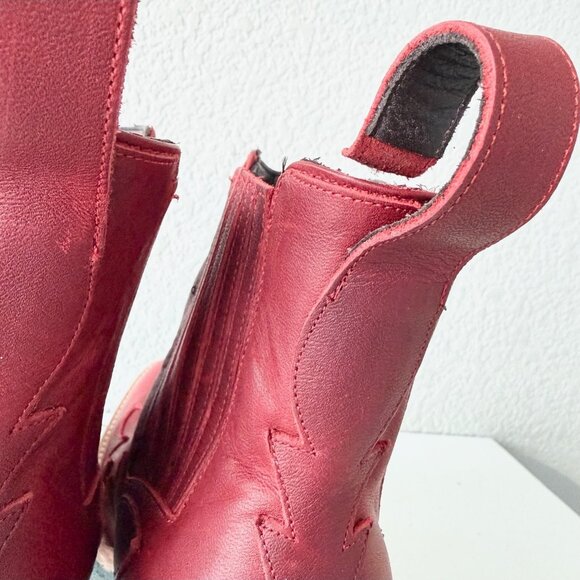 Lane CHELSEA Womens Cowboy Bootie 9.5 Western Red Short Cowgirl Ankle Boots - Picture 4 of 13